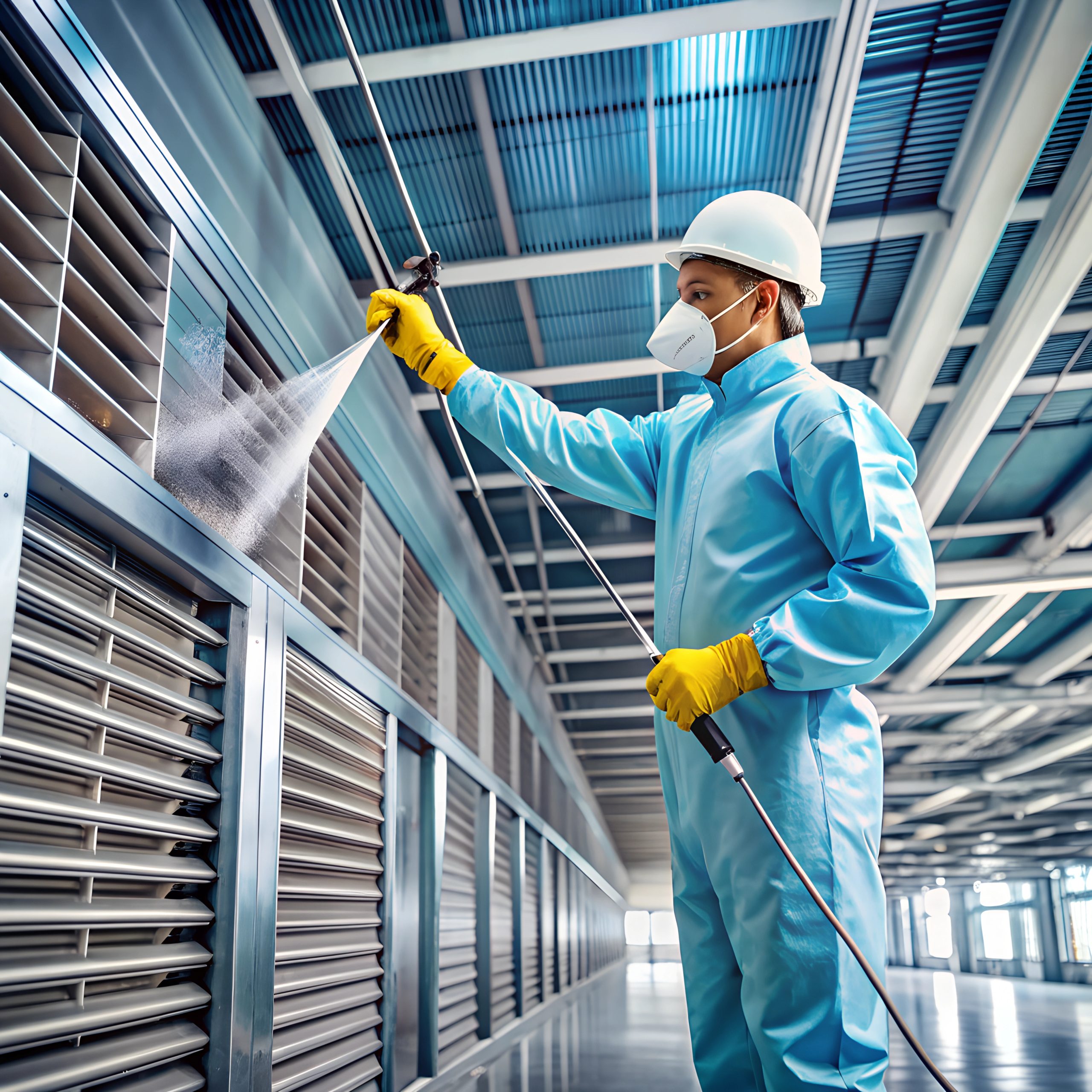 professional-cleaner-disinfecting-air-vents-factory